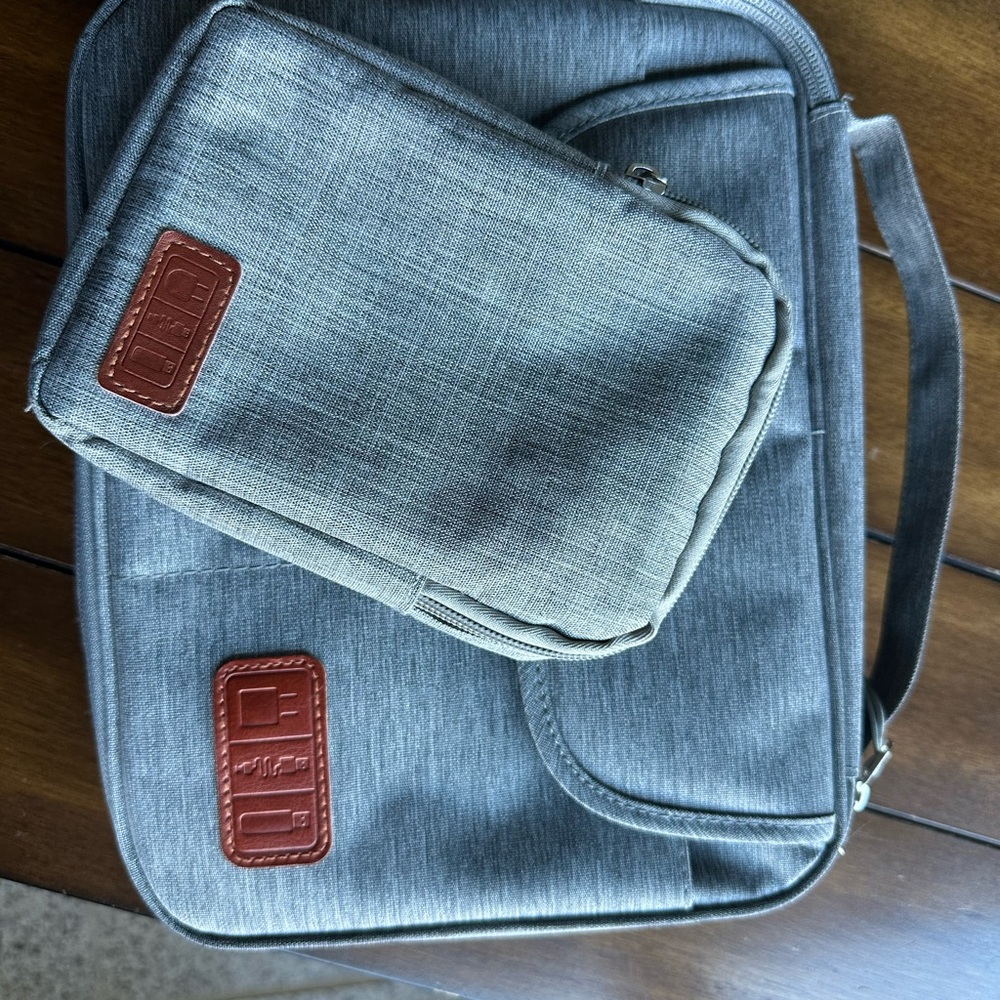 Two Gray electronic Bag with Simple Design and Versatile Look